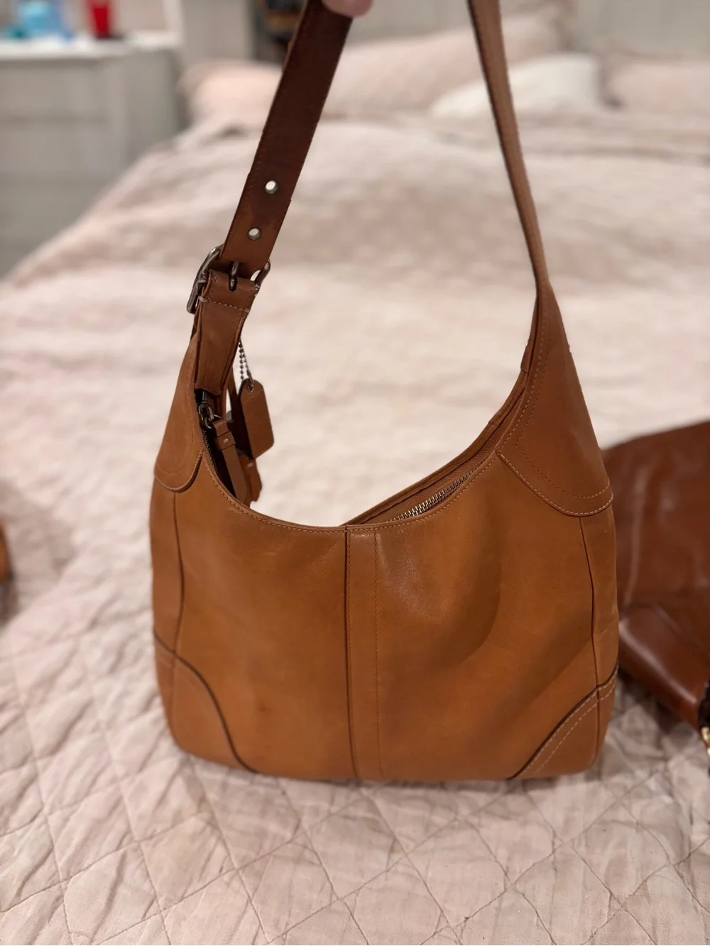 Coach Classic Tan Leather Shoulder Bag